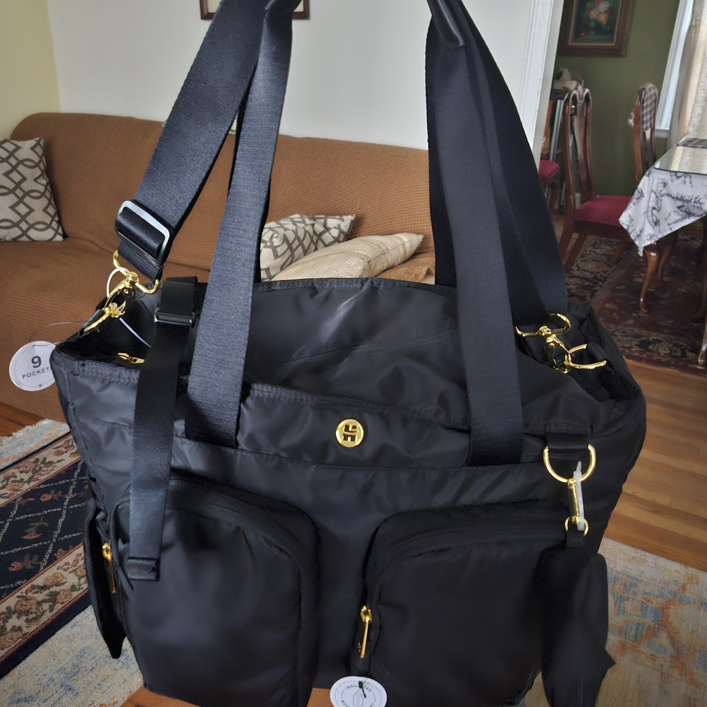 Huggies Black Nylon Baby Tote